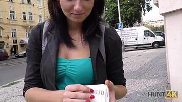 Hunt4k Denisse ignores boring boyfriend to bang stranger outdoors in wild POV