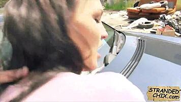 Amazing teen belle claire caught fucking in public