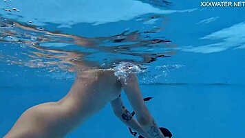 Mimi Cica Gets Horny Underwater with Ex Girlfriend, Showing Natural Tits and Ass