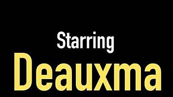 Deauxma, the mature babe, licks the young 18+ girl's big ass in lingerie!