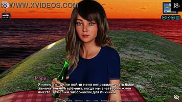 Adorable Asian milf flaunts boobs in steamy hentai gameplay from Sunshine Love Part 5