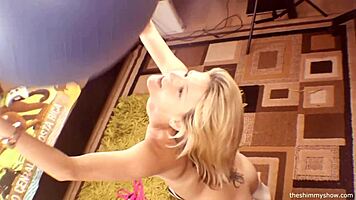 Blonde Teen Fucked On Ball.