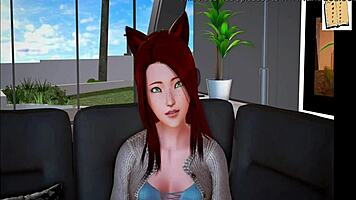 In my new family, the redhead amateur gets erotic sex with tits and ass in the game!