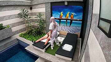 Oh wow, the room service girl gives an amazing blowjob in the private suite!