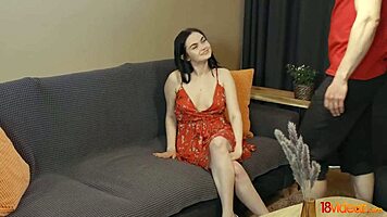 hottie mileva seduces hot bald guy