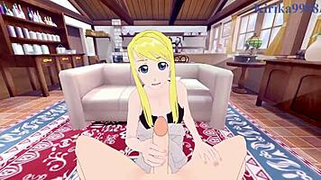 winry rockbell and riza hawkeye get into some intense sex in this fullmetal alchemist pov hentai.