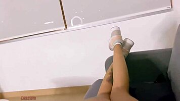 Hot 19-Year-Old Tinder Babe Rides Hard in Apartment