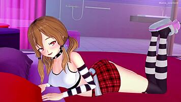 traviesa hermanastra quiere jugar con una polla antes de dormir pero acaba follada