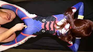 Overwatch Cosplay - Tiny D Va Moans On Super Thick Cock And Gets No Mercy From Somegirth