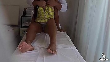 latina teen sneaks for tantric massage fuck