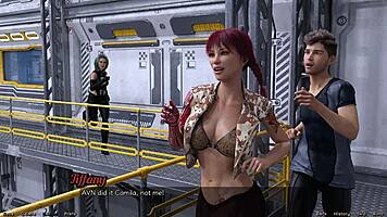 I'm checking out this cute robot girl in space, cumshot everywhere.