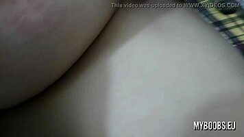 I spanked the busty teen 18+ in the hotel room during bondage.