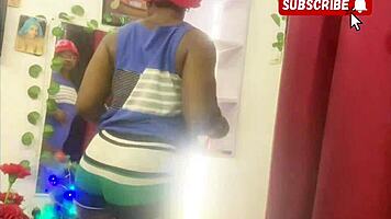 Young Pretty Anita Tastes Soya Milk on Big Ass in Homemade Doggystyle Dildo Fuck