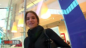 young blonde babe hunts for sex in public outdoor areas of czech republic