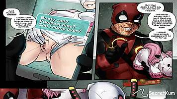 Deadpool Thinking with Portals in Intense Gangbang