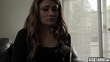 submissive teen babysitter adria rae obeys boss with horny cock sucking