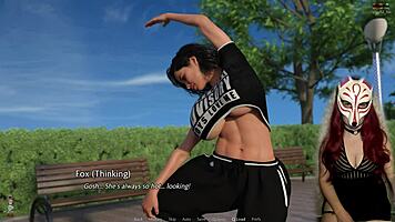 oh wow, mommy takes big cock in public outdoor game!