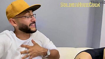 Tattooed girl deepthroats in debut