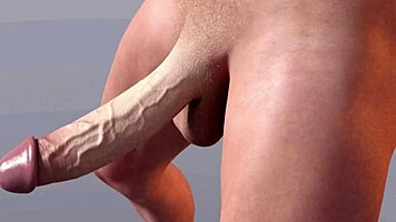 Wow, that huge white dick bouncing in animation is shocking!