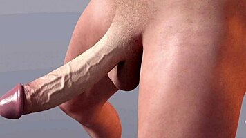 Wow, that huge white dick bouncing in animation is shocking!