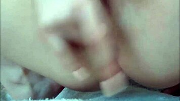 An amazing close-up shows a perfect wet teen 18+ pussy squirting in lingerie