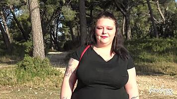jade, the bbw brunette with huge natural tits, casually gets her ass fucked in this european scene