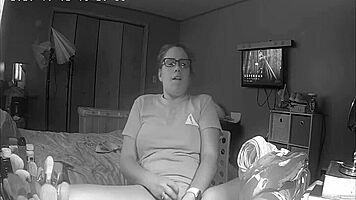 Slutty teen 18+ skips homework to masturbate to porn hidden cam.