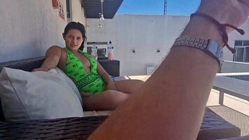 i can't believe i bent over the new latina neighbor with long hair!