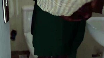 naughty college girl feels excited handling big cocks