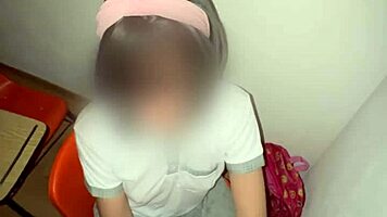 mexican college girl rides in class, students suck dick 😈