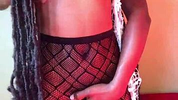 18-year-old ebony wife teased and fucked in dorm