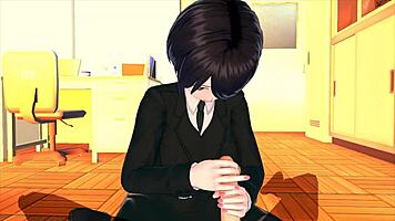 female boss trains employee in 3d hentai style