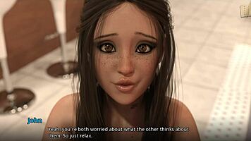 Jamie and Shauna share passionate kiss in animated scene