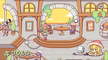 huge futanari cock stretches the chef's ass in this hentai game episode, with blowjob and big tits action.