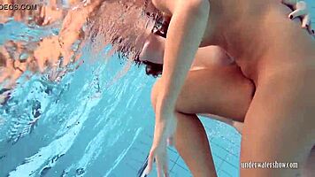 katrin and lucy, those underwater babes, bathing and shaving in the shower!