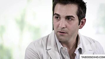 This sexy teen gets fingered by her doctor in a taboo session.