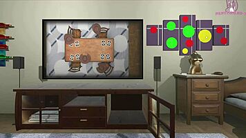 Fat anime girl rides big cock