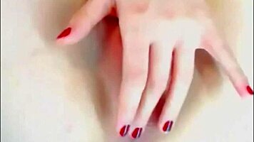 Hot teen 18+ passionately reveals her pussy