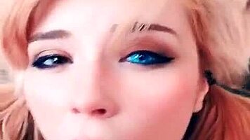 Redhead Babe Gives Intense Deepthroat Blowjob, Fingers Pussy To Orgasm In Lingerie POV.