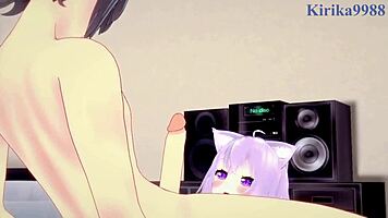 korone and okayu in intense hentai sex