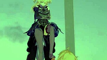 Amber and Fischl Fuck Aether in Genshin Hentai