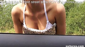 Amateur Street Whores Show Skills in POV Clips.