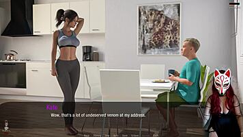 Kate the russian brunette gets groped under her skirt in public college game 😏