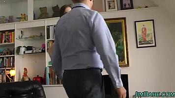 British teen 18+ in uniform getting cumshot on shoes and body