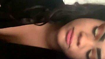 Teen swallows bbc cumshot on big latina ass in interracial facial