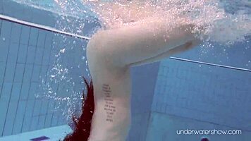 Underwater slut roxalana cheh naked in pool bathing