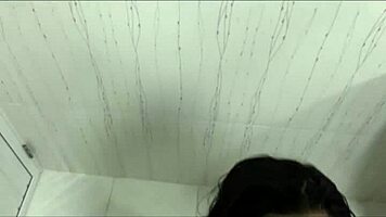 i was deepthroating a monster cock in the bathroom pov, big tits bouncing, cum in mouth