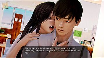 Intense Hentai Anime College Game with Brunette Big Tits and Ass