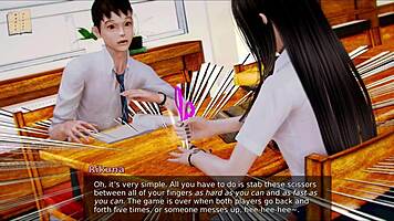 Intense Hentai Anime College Game with Brunette Big Tits and Ass