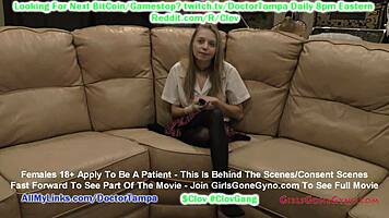 Clov Ava Siren Scheduled by Coach for Gyno Exam with Doctor Tampa at GirlsGoneGyno in Florida